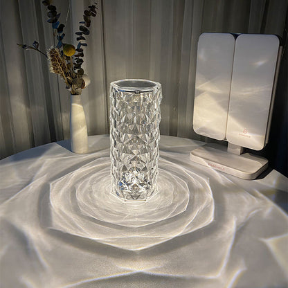 Crystal Table Lamp | 16 Color Touch Control | Remote & AC Power Operation