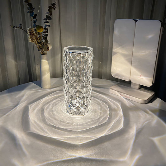 Crystal Table Lamp | 16 Color Touch Control | Remote & AC Power Operation