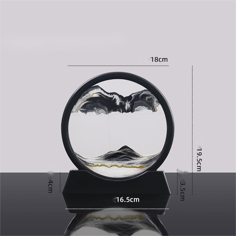 3D Moving Sand Art Frame | Dynamic Landscape Display | Stress Relief Desk Sculpture
