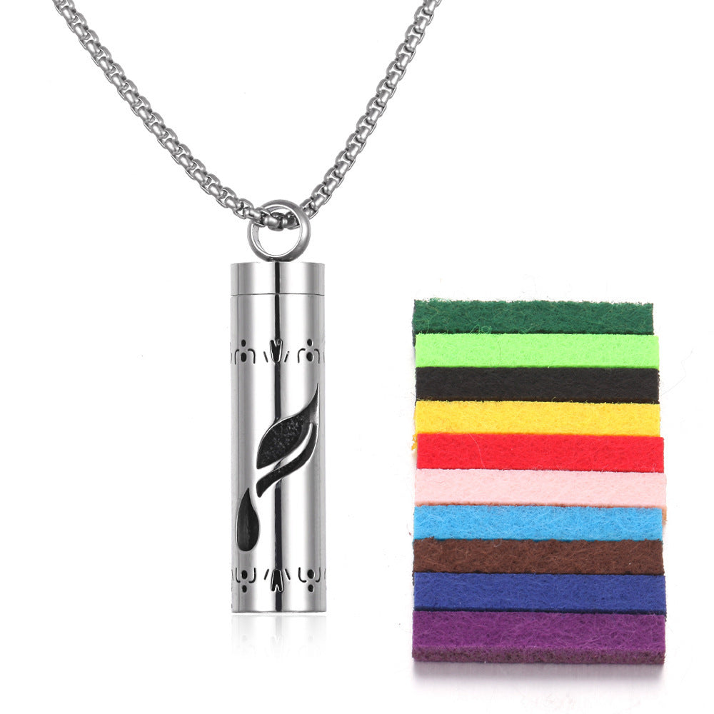 Aromatherapy Diffuser Necklace | Stainless Steel Locket Pendant | Portable Essential Oil Jewelry