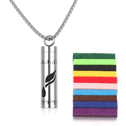 Aromatherapy Diffuser Necklace | Stainless Steel Locket Pendant | Portable Essential Oil Jewelry