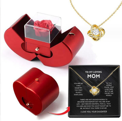 Eternal Rose Gift Box | Handmade Preserved Rose | Jewelry Drawer & Fruit-Shaped Design