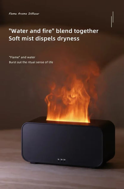 Flame Aroma Diffuser | Dual Mist & Light Effects | Smart Timer & Auto Shut-Off