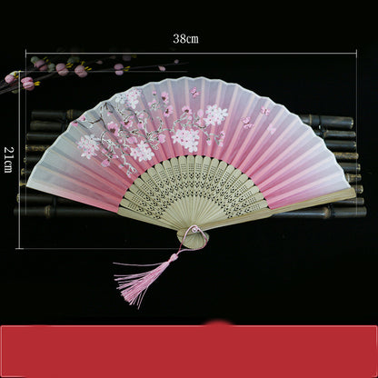 Vintage Hand Fan | Chinese-Japanese Folding Style | Smooth Operation for Performance
