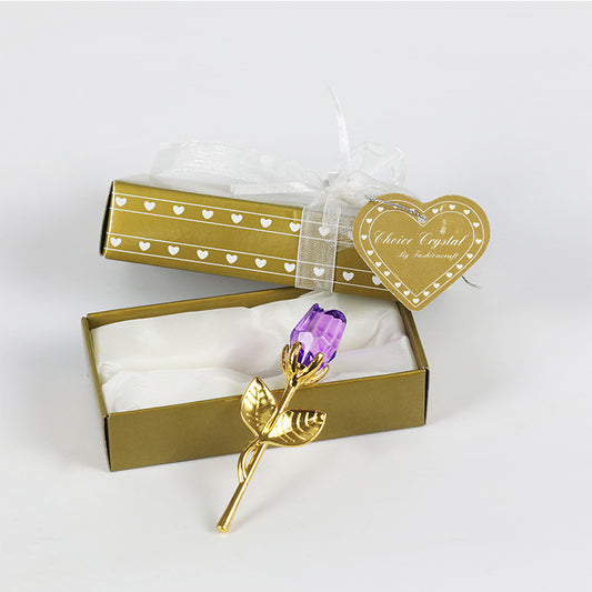 Crystal Art Rose | Decorative Crystal Rose |Premium Display Piece