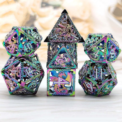 Metal  Dice Set | Hollow |  7-Piece
