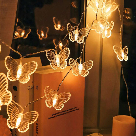 Butterfly String Lights | LED Outdoor & Indoor Use | Plug-and-Play Installation