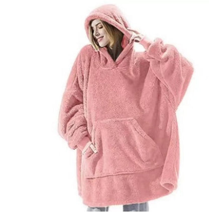 Oversized Wearable Blanket Hoodie | Ultra-Soft Sherpa Fleece | Giant Pocket & Hood