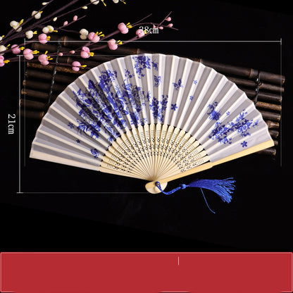 Vintage Hand Fan | Chinese-Japanese Folding Style | Smooth Operation for Performance