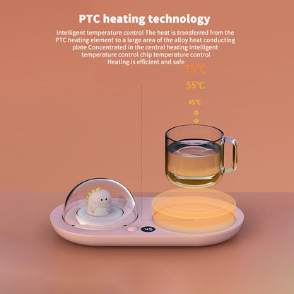 Smart Mug Warmer | PTC Heating & 3-Temp Control | Built-in Aroma Diffuser