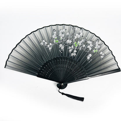 Vintage Hand Fan | Chinese-Japanese Folding Style | Smooth Operation for Performance