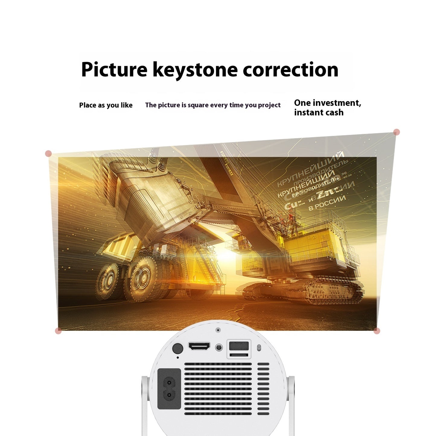 Magcubic HY300 Smart Projector | 5G WiFi & Auto Keystone | 720P HD with 4K Support