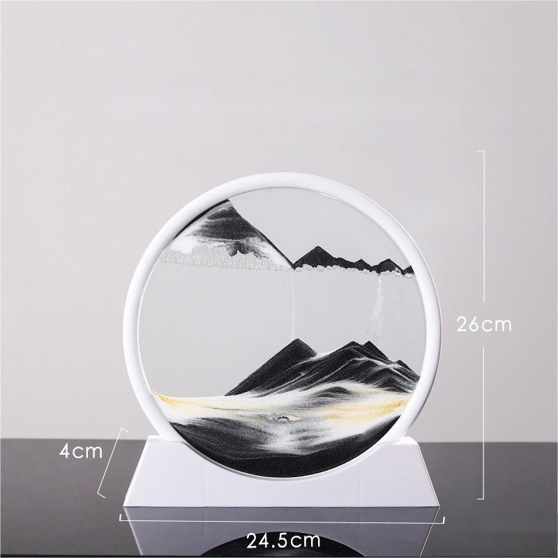 3D Moving Sand Art Frame | Dynamic Landscape Display | Stress Relief Desk Sculpture