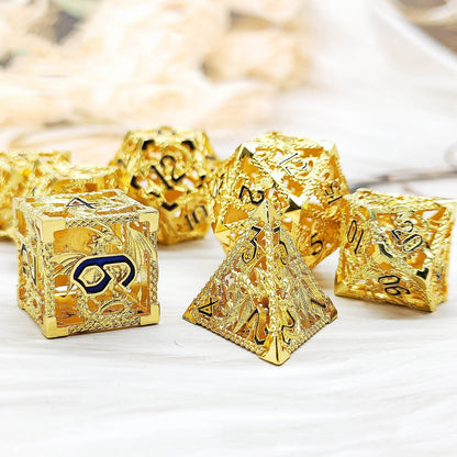 Metal  Dice Set | Hollow |  7-Piece