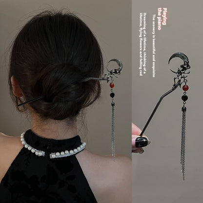 Black Hair Pins | Minimalist Modern Design | Secure All-Day Hold  | Retro Cheongsam