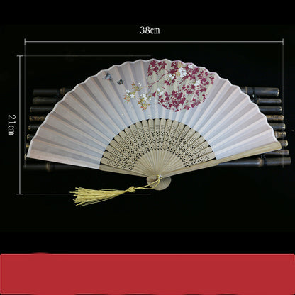 Vintage Hand Fan | Chinese-Japanese Folding Style | Smooth Operation for Performance