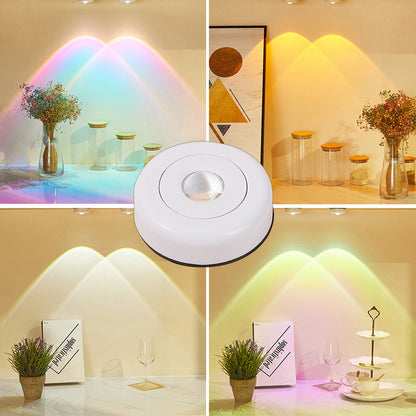 Portable Rainbow Projector Light | Wireless Stick-On Design | Multi-Color Mood Ambiance