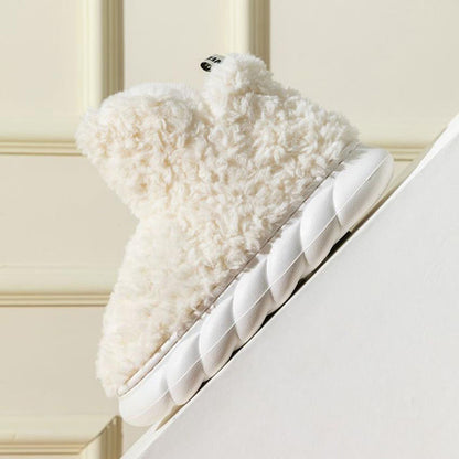 High-Top Plush Slipper Boots | Sherpa Fleece Lining | Non-Slip EVA Sole