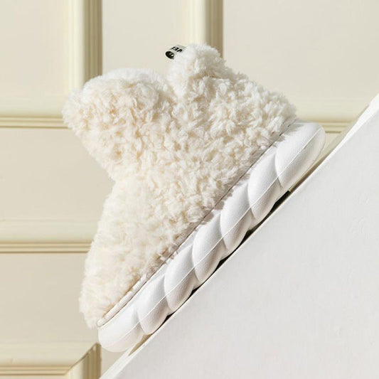High-Top Plush Slipper Boots | Sherpa Fleece Lining | Non-Slip EVA Sole