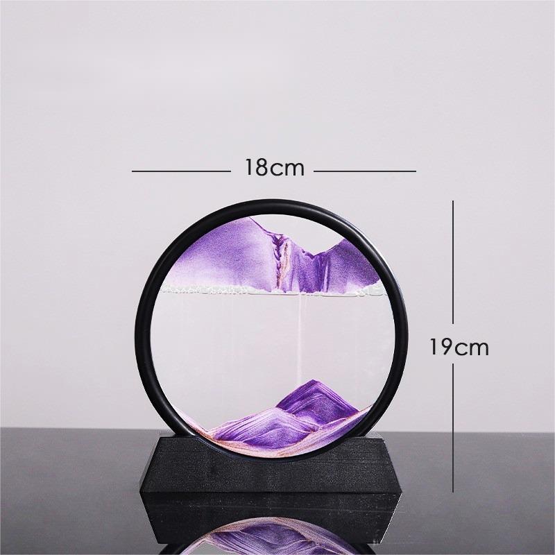 3D Moving Sand Art Frame | Dynamic Landscape Display | Stress Relief Desk Sculpture