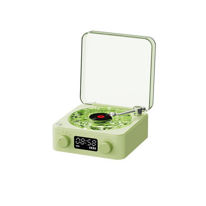 Retro Bluetooth Speaker | 4 Nature Sounds & White Noise | Rotating Water Ripple Light |  Vinyl Record Player