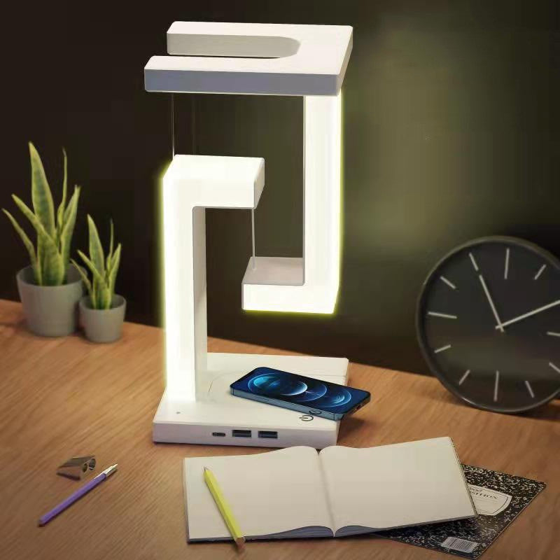 Magnetic Levitation Night Light | Wireless Phone Charger | Foldable & Eye-Protecting Desk Lamp