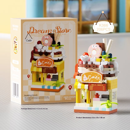 DIY Mini Building Blocks "Dream Store" | 207-Piece Micro Brick Set | Kawaii Shop Model Kit