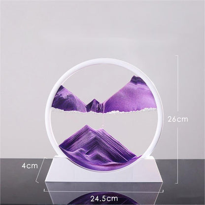 3D Moving Sand Art Frame | Dynamic Landscape Display | Stress Relief Desk Sculpture