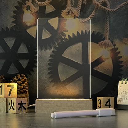 Message Board Lamp | Transparent Acrylic Panel | Write-On & Erasable Surface