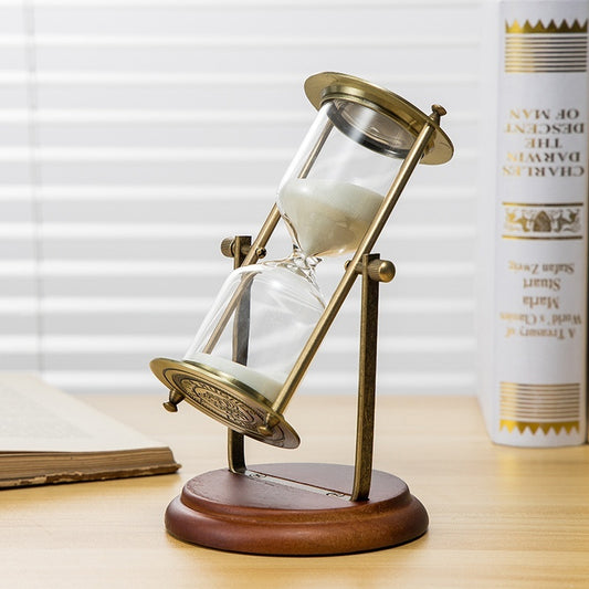 Vintage Brass Hourglass | Swivel Stand Timer | Antique Desk & Shelf Decor