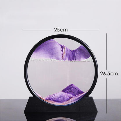 3D Moving Sand Art Frame | Dynamic Landscape Display | Stress Relief Desk Sculpture