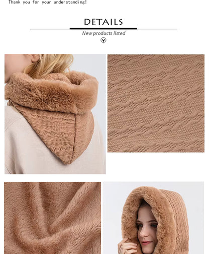 Winter Beanie Scarf Set | Dual-Layer Fleece Lining | One-Piece Ear & Face Protection